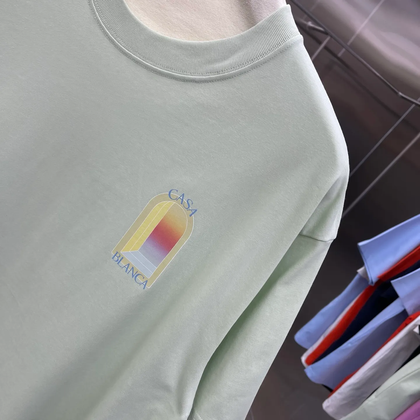 New Arrival Casablanca Classic Series T ～ ， ， 。 ， Classic ， In Stock ！ ：White Black Green Light Green Blue（5 ） Size：S M L XL XXL